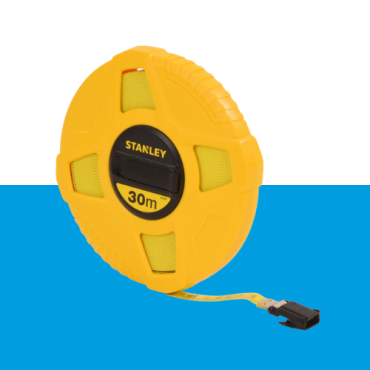 Landmeter Fiberglas 30m - 12,7mm gesloten kast