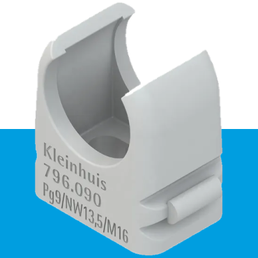 Drukzadel open 15-16mm 100 stuks  grijs