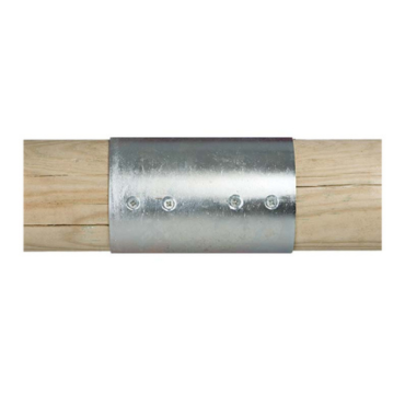 Koppelstuk Ø 10 cm paal gegalvaniseerd (setje van 2 stuks)