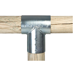 T-stukken Ø 10 cm paal gegalvaniseerd (setje van 2 stuks)