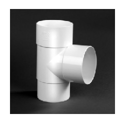 T-stuk 80 mm 87,5 graden wit