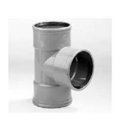 T-stuk 125 mm 87,5 graden 3xmanchet