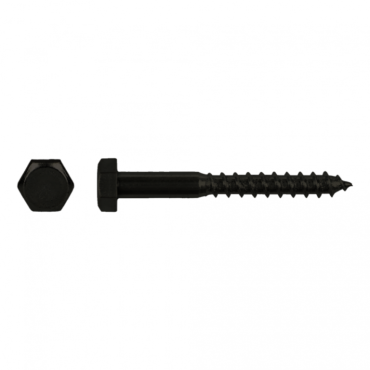 Houtdraadbout DIN 571 8x30 BT/6st zwart