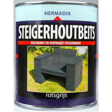 Steigerhoutbeits rots grijs 2500 ML (bestelartikel)