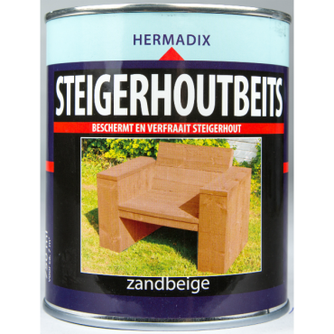 Steigerhoutbeits zand beige 750 ML