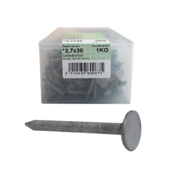 Asfaltnagel  EBK 3x15 Zn /PL.D. inhoud 1000 gram