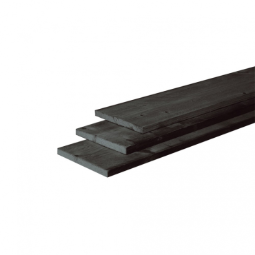 Douglas plank 22x200 mm fijn bezaagd zwart lengte 400 cm