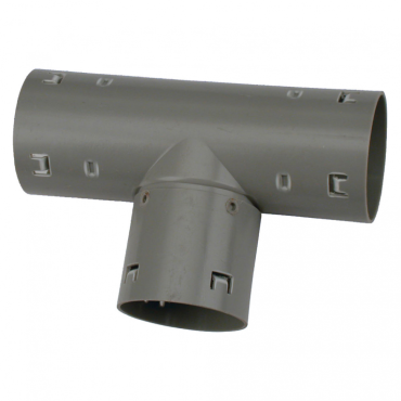 T-stuk rond 60 mm drainage 3 x klikmof