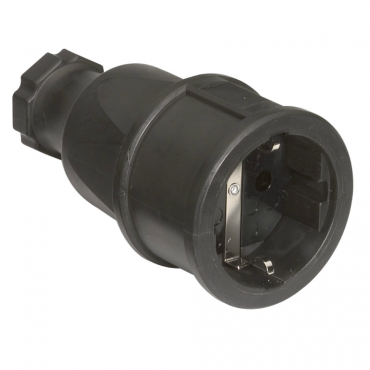 Contrastekker Rubber zwart