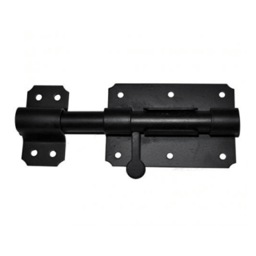 Plaatgrendel 80x60 mm zwart (inclusief schroeven)