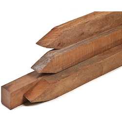 Hardhouten paal 70x70 mm lengte 305 cm