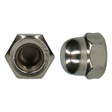 Zeskant dopmoer Din 1587 M12 inox RVS (A2) verpakt per 100 stuks