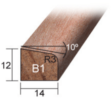 Meranti Glaslat B1 12x14 mm FSC rondom 60 mu wit gegrond lengte 275 cm