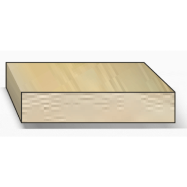 Vuren Vierzijdig geschaafd 12x45 mm PEFC70% rondom 30 mu wit gegrond lengte 270 cm