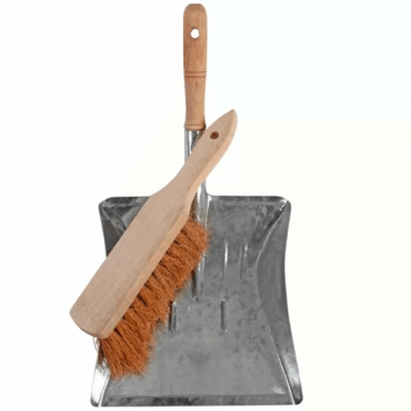 Stoffer en blik country met stoffer