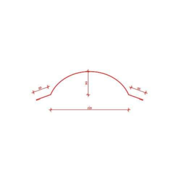 Vorstpanprofielnok 230 cm Zwart (bestelartikel)