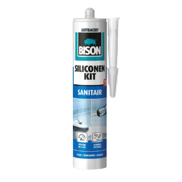Bison Siliconenkit Sanitair 300 ml koker antraciet