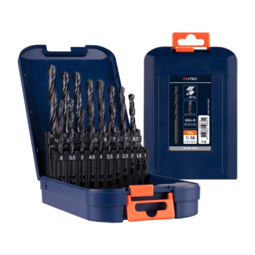 Spiraalborenset '105', DIN338, type N, 6-dlg, ø2-8