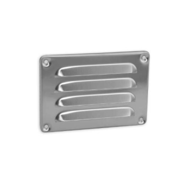 Nedco schoepenrooster aluminium met omgezette rand 130x90 mm