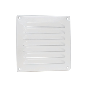 Nedco schoepenrooster aluminium met omgezette rand wit 160x160 mm