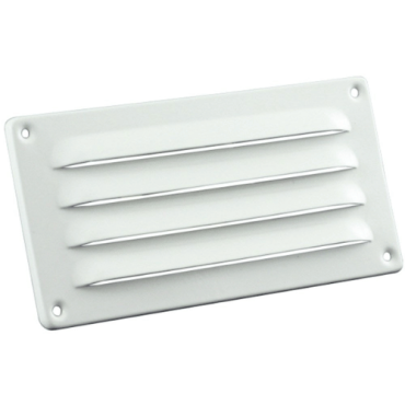 Nedco schoepenrooster aluminium met omgezette rand wit 180x90 mm