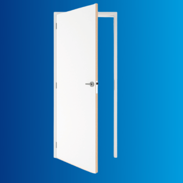 Deur kozijn combinatie 56x120 mm inclusief deur 88x211,5 cm wit gegrond LINKS