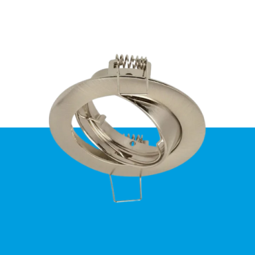 Inbouwspot kantelbaar Ø50mm lamp aluminium geborsteld exclusief fitting en lamp