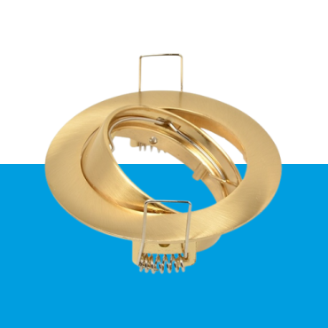 Inbouwspot kantelbaar Ø50mm lamp messing exclusief fitting en lamp