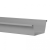 Bakgoot 125 mm parelgrijs lengte 620 cm