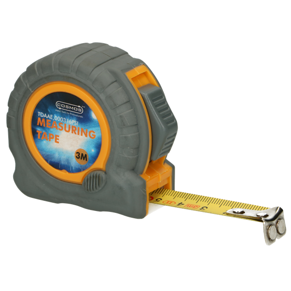 Cosmos prosilver rolmeter magn. haak 16mmx 3m