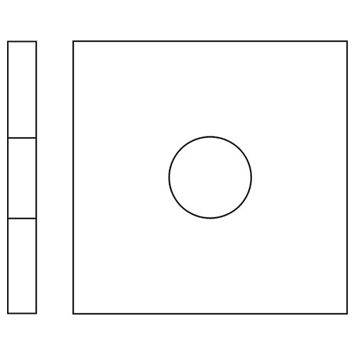 Vierkant sluitring HV100 Din 436 M8 Zn (9/30/3) verpakt per 100 stuks