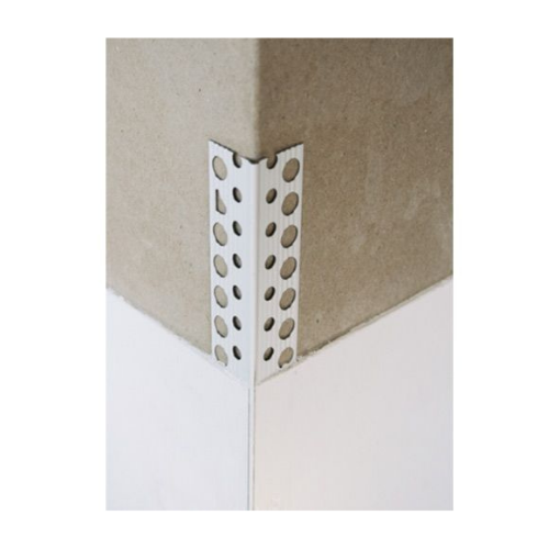 Hoekbeschermer fijn alu/wit 270 cm stucstrip