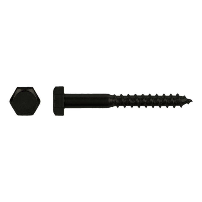 Houtdraadbout DIN 571 6x30 BT/12st zwart