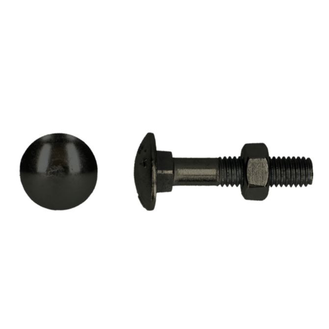 Slotbout 4.8 DIN 603/555 M8x30 BT/6st zwart