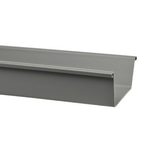 Bakgoot 125 mm grijs eindstuk links