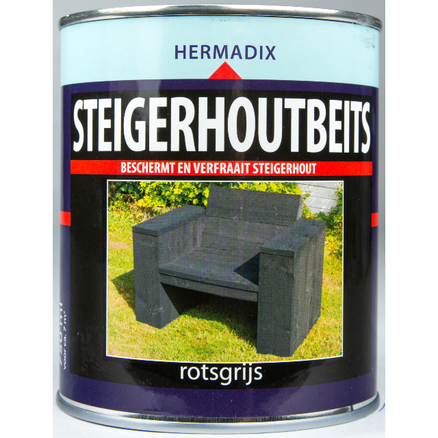 Steigerhoutbeits rotsgrijs 750 ML