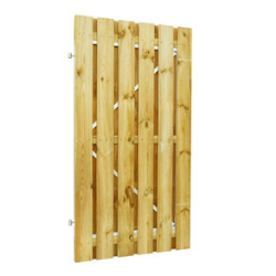 Geschaafde plankendeur grenen op verstelbaar stalen frame 100 x 180 cm, recht.