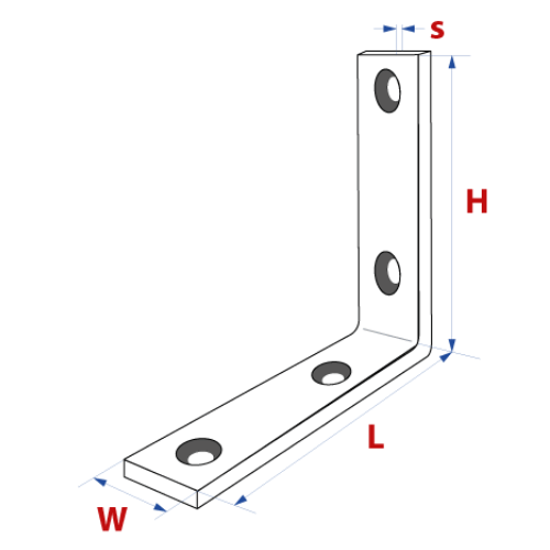 Stoelhoek 30x30x14 mm (l*b*h)
