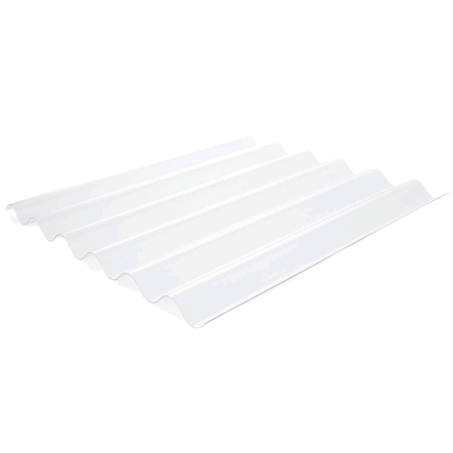 Transparante golfplaat 110x122 cm 177/51 mm Massief pvc (bestelartikel)