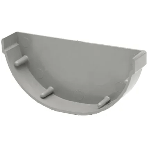 Mastgoot 100 mm grijs eindschot