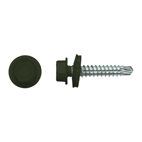 4.8x35 mm Bout dakpanprofielplaat groen RAL 6007 100 stuks