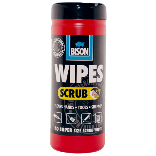 Bison Wipes Scrub pot à 40 stuks