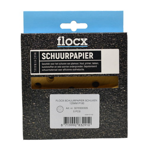 Flocx schuurpapier schijven 125 mm P180