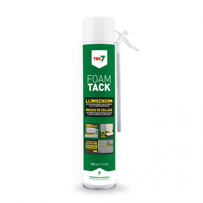 Foamtack Lijmschuim pur 750 ml Tec 7 met slangetje
