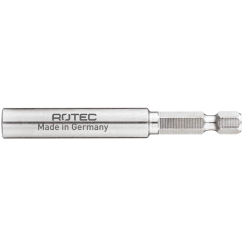 RVS Bithouder E6.3x74, magnetisch, met C-ring (vpe 1)