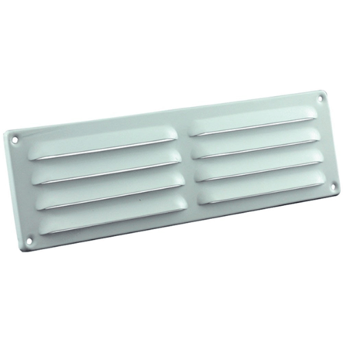 Nedco schoepenrooster aluminium met omgezette rand wit 300x90 mm