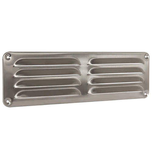 Nedco schoepenrooster met omgezette rand RVS 300x90 mm