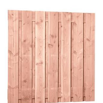 Douglas fijnbezaagd plankenscherm 15-planks 19 mm, 180 x 180 cm, onbehandeld.