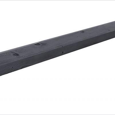 Grenen geschaafde afdekkap met sponning (6,1 cm) 3,5 x 8,5 x 180 cm t.b.v. rechtscherm, zwart gedompeld.