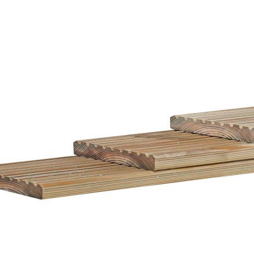 Geimpregneerd vlonderplank 28x145 mm lengte 500 cm (bestelartikel)